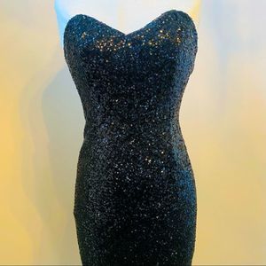 Black sequence dress